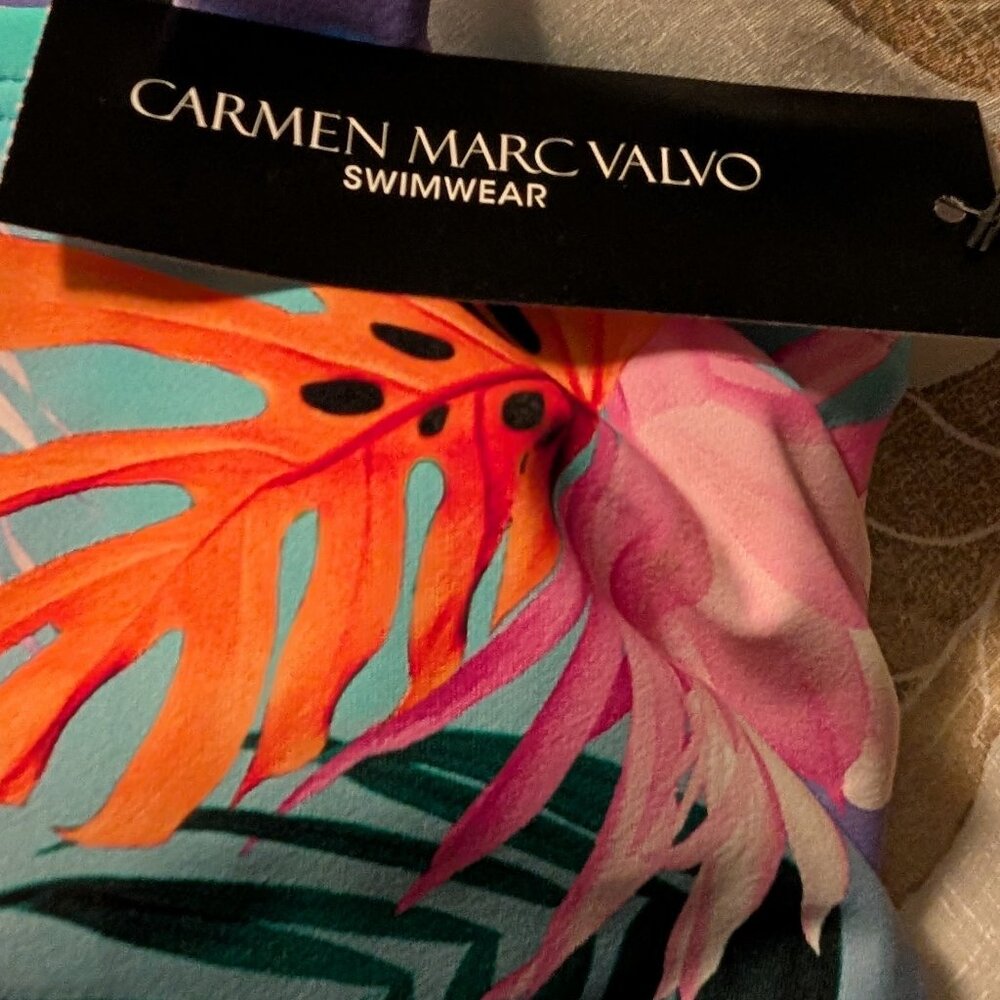 Carmen Marc Valvo Two Piece Bathing Suit from Boston Proper NWT  XL  14-16 - Picture 4 of 5